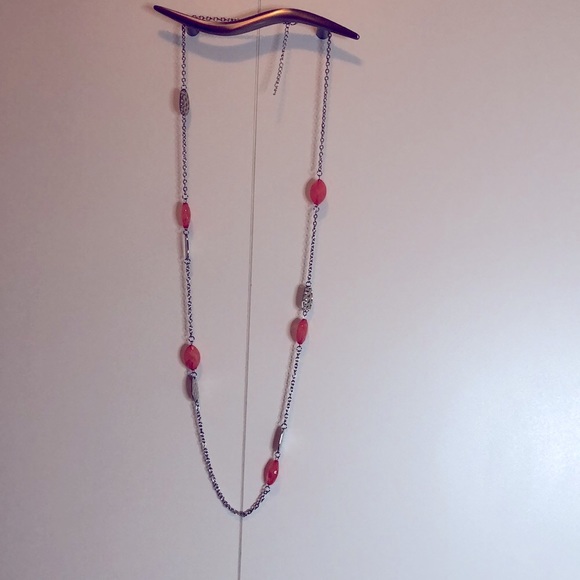 Orange Necklace With Matching Earrings - Picture 4 of 5